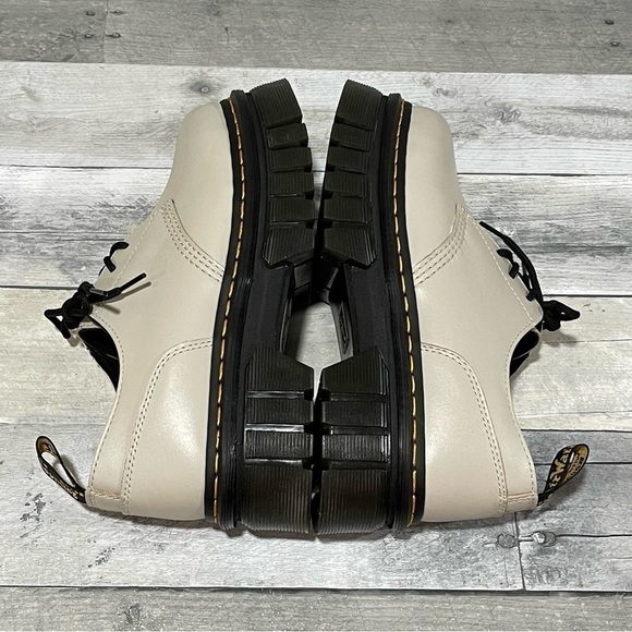 DR. MARTENS AUDRICK NAPPA LEATHER PLATFORM SHOES - COBBLESTONE GREY SZ-10 .US - Picture 6 of 12